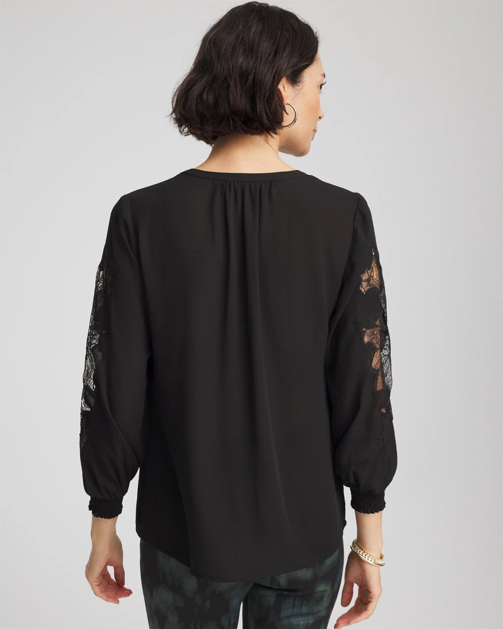 Chico's - Crepe Banded Collar Blouse