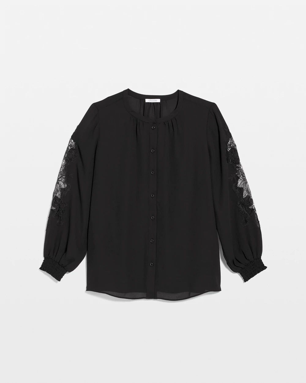 Chico's - Crepe Banded Collar Blouse