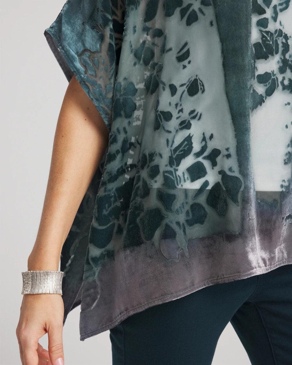 Chico's - Velvet Burnout Passion Poncho