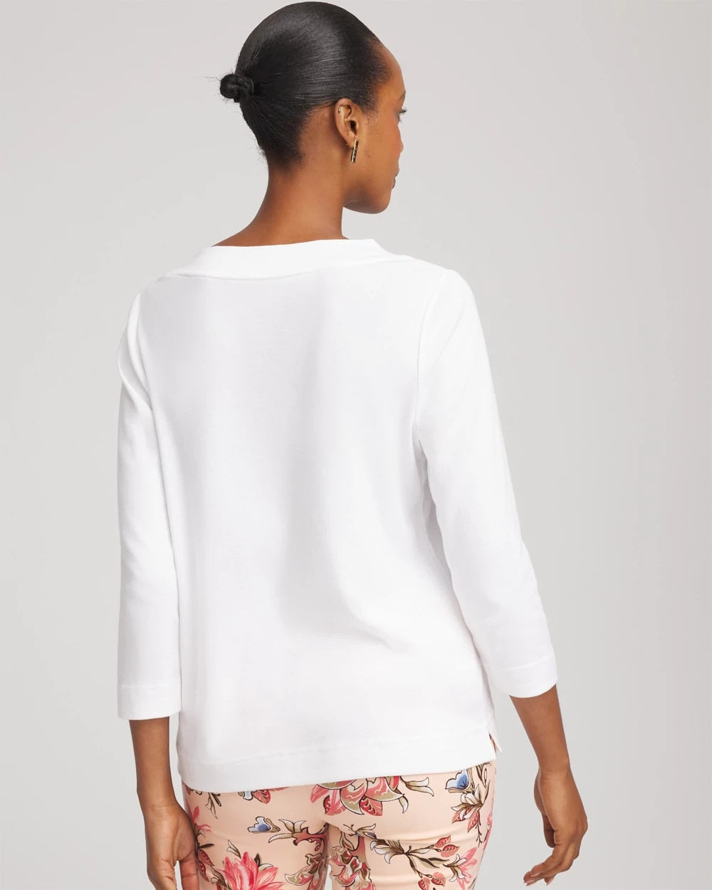 Chico's - Short Pima 3/4 Sleeve Tee