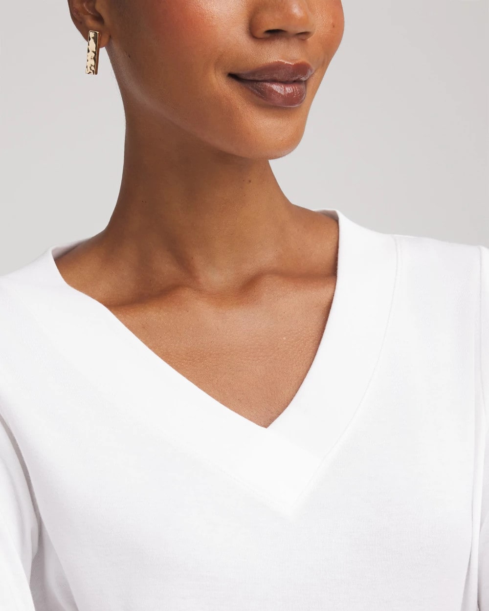 Chico's - Short Pima 3/4 Sleeve Tee