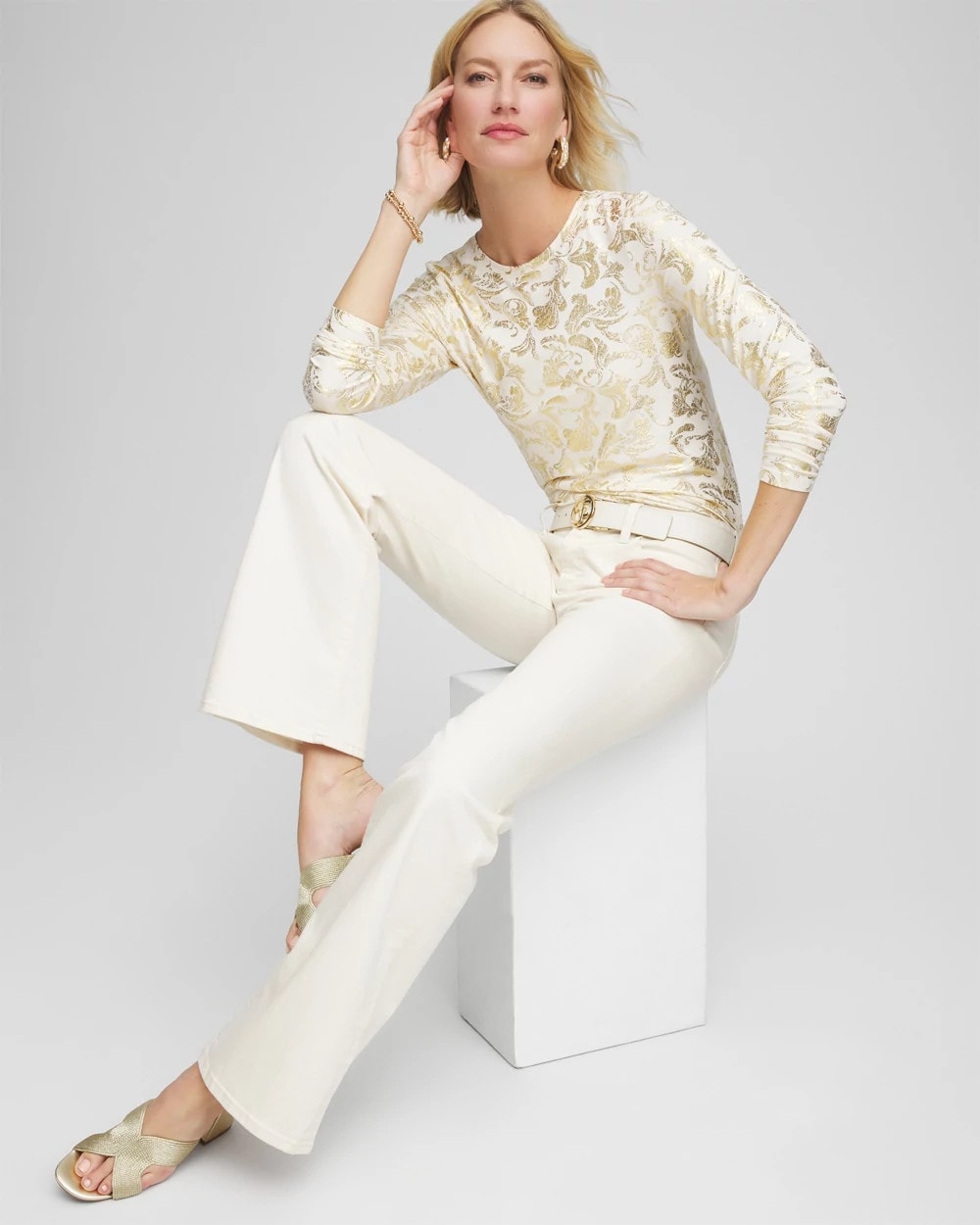 Chico's - Touch of Cool™ Foiled Layering Tee