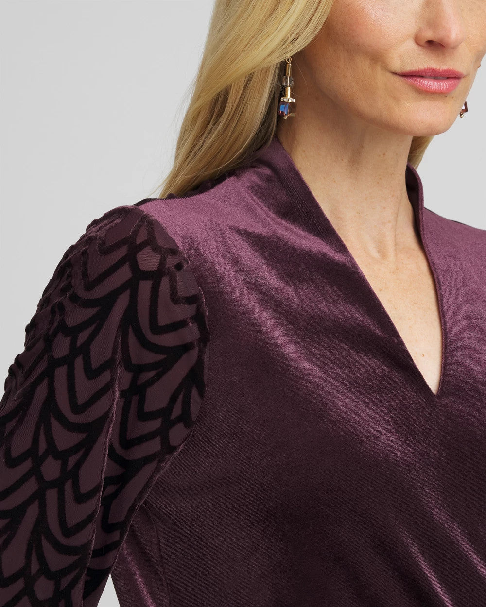 Chico's - Art Deco Velvet Burnout Top