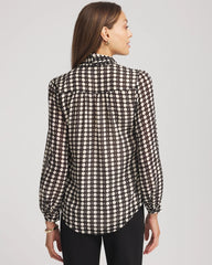 Chico's - Clip-Dot Tie-Front Blouse