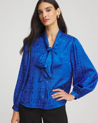 Chico's - Jacquard Tie-Front Blouse