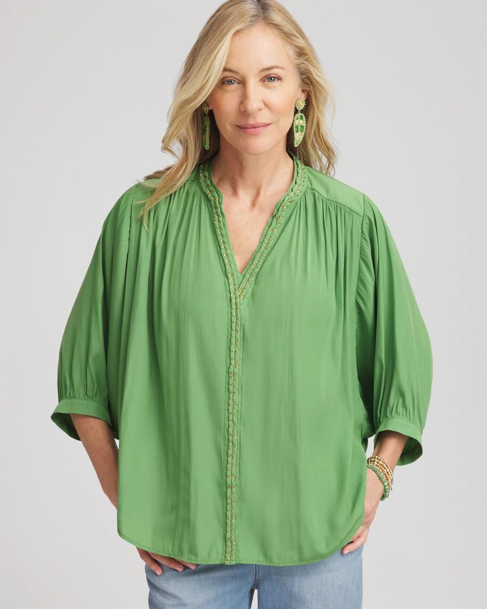 Chico's - Braided Batwing Blouse