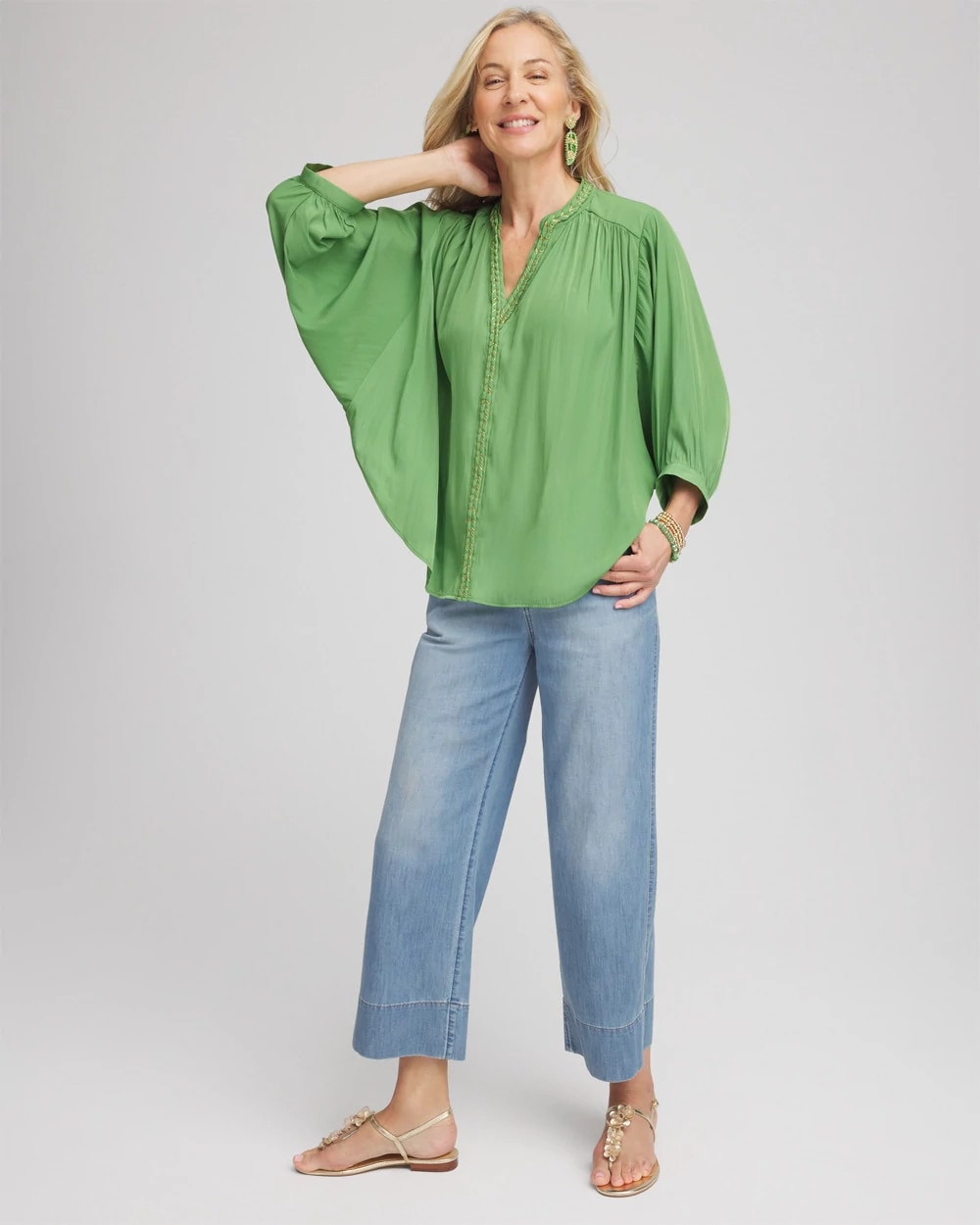 Chico's - Braided Batwing Blouse