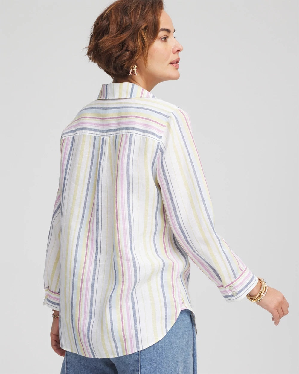 Chico's - No Iron™ Multi Stripe Linen Shirt