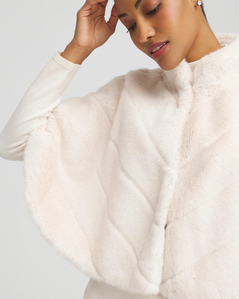 Chico's - Faux Fur Funnelneck Capelet