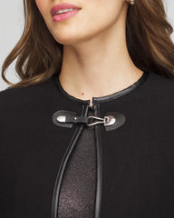 Chico's - Faux Leather Trim Cape