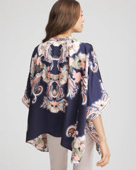 Chico's - Collarless Floral-Paisley Poncho