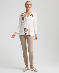 Chico's - Slub Splitneck Henley Tee