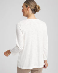Chico's - Slub Splitneck Henley Tee