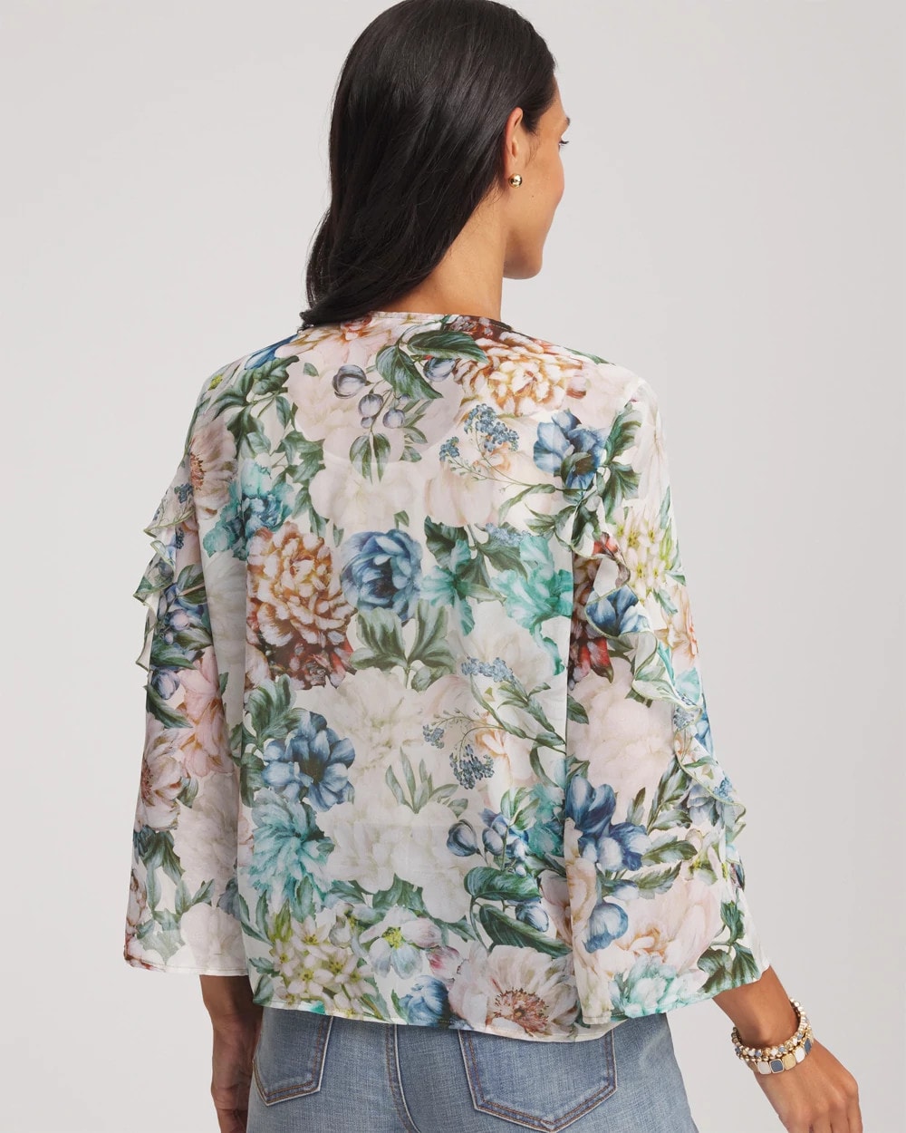 Chico's - Georgette Ruffled V-Neck Blouse