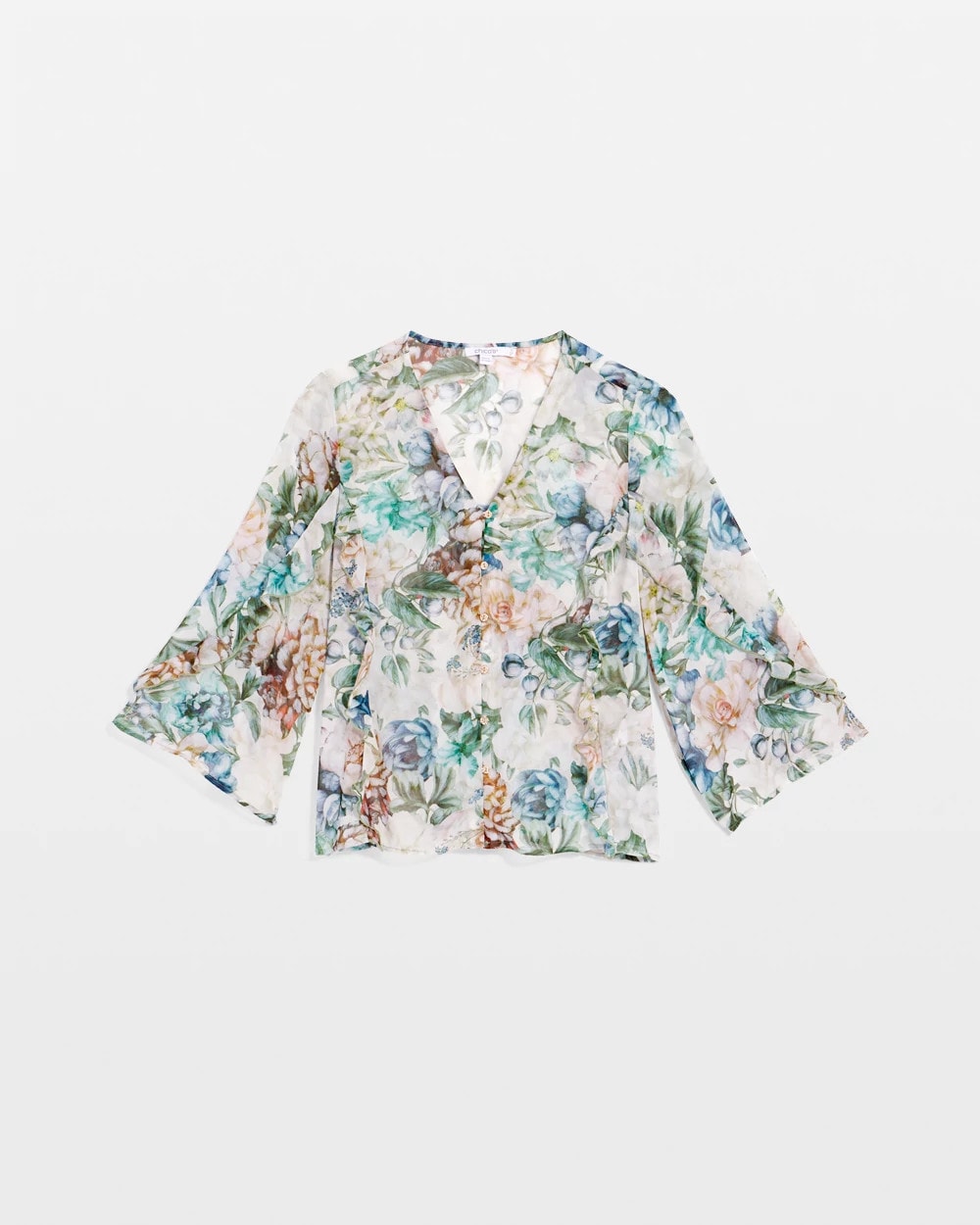 Chico's - Georgette Ruffled V-Neck Blouse