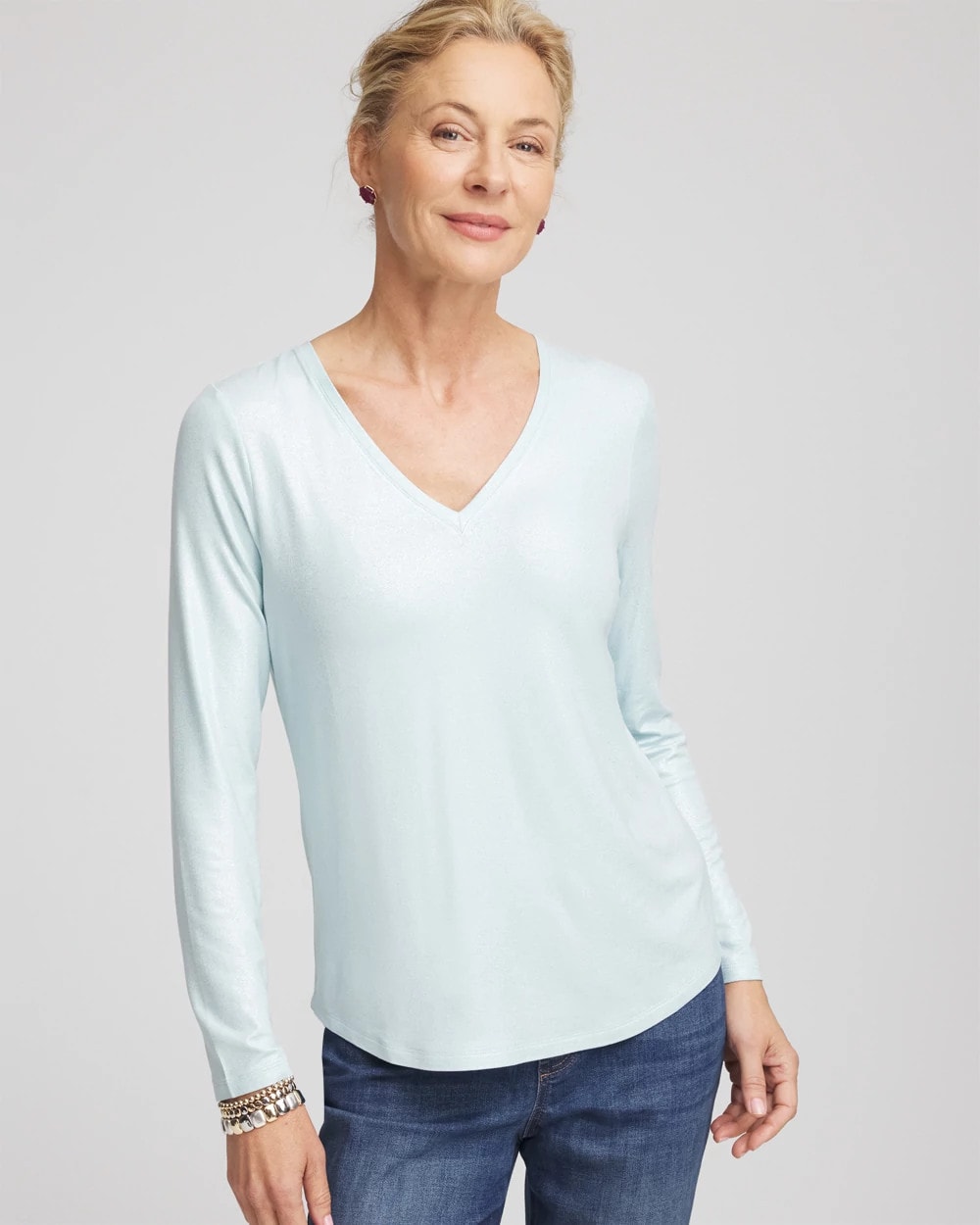 Chico's - Foiled Touch of Cool™ Layering Tee