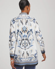 Chico's - Travelers™ Collection Paisley Mesh Shirt Jacket