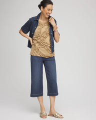 Chico's - Sleeveless Ruffle-Appliqué Tank Top