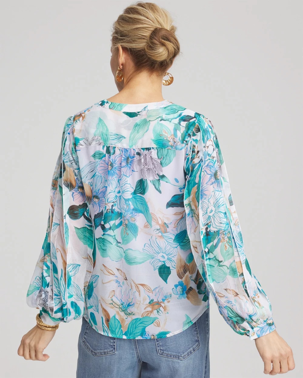 Chico's - Georgette Billow Sleeved Blouse