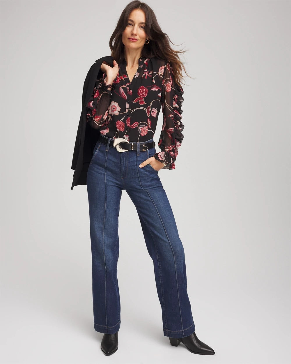 Chico's - Georgette Celtic Blooms Blouse