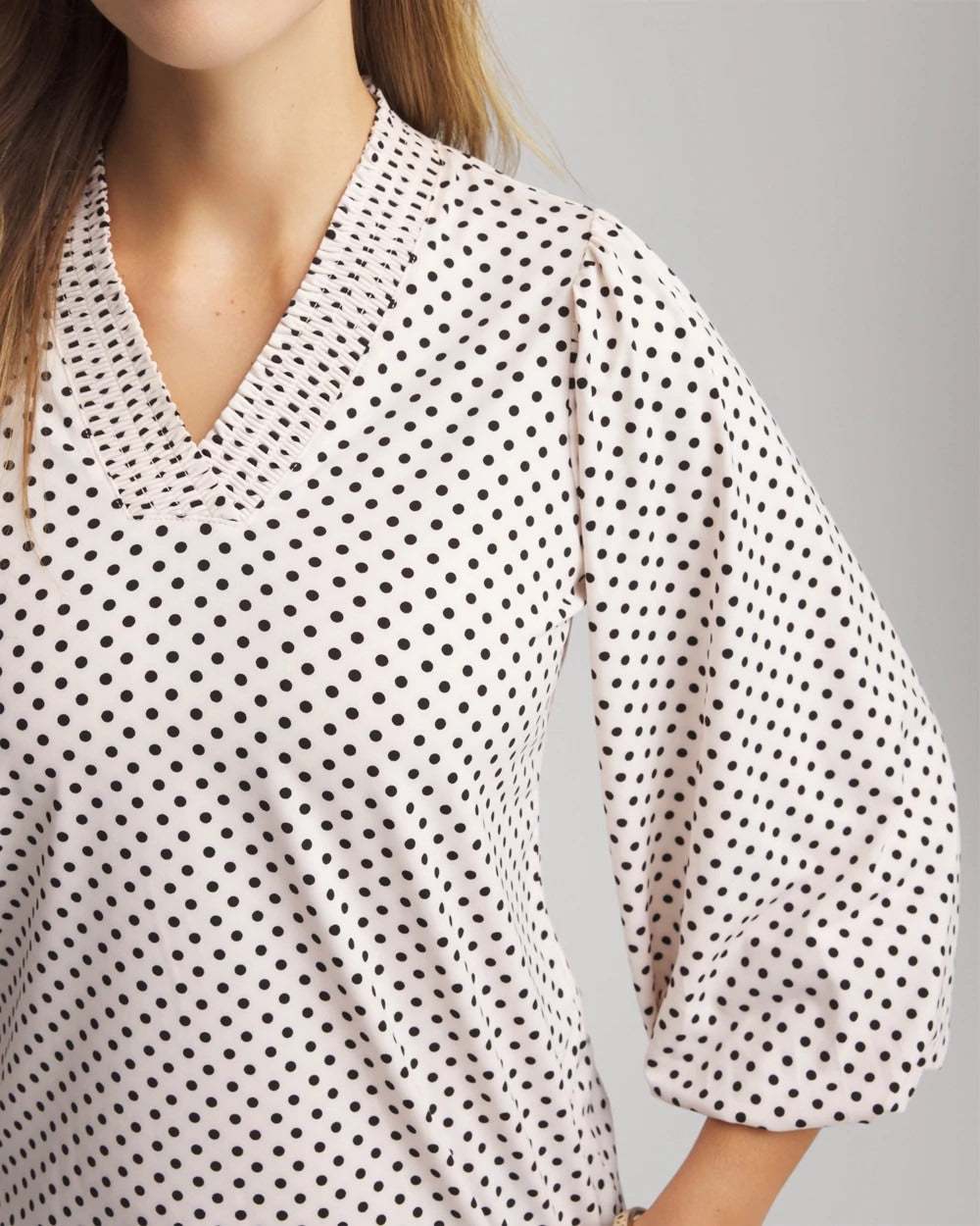Chico's - Bubble-Sleeve Smocked Top