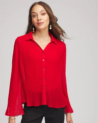 Chico's - Pleated Georgette Blouse