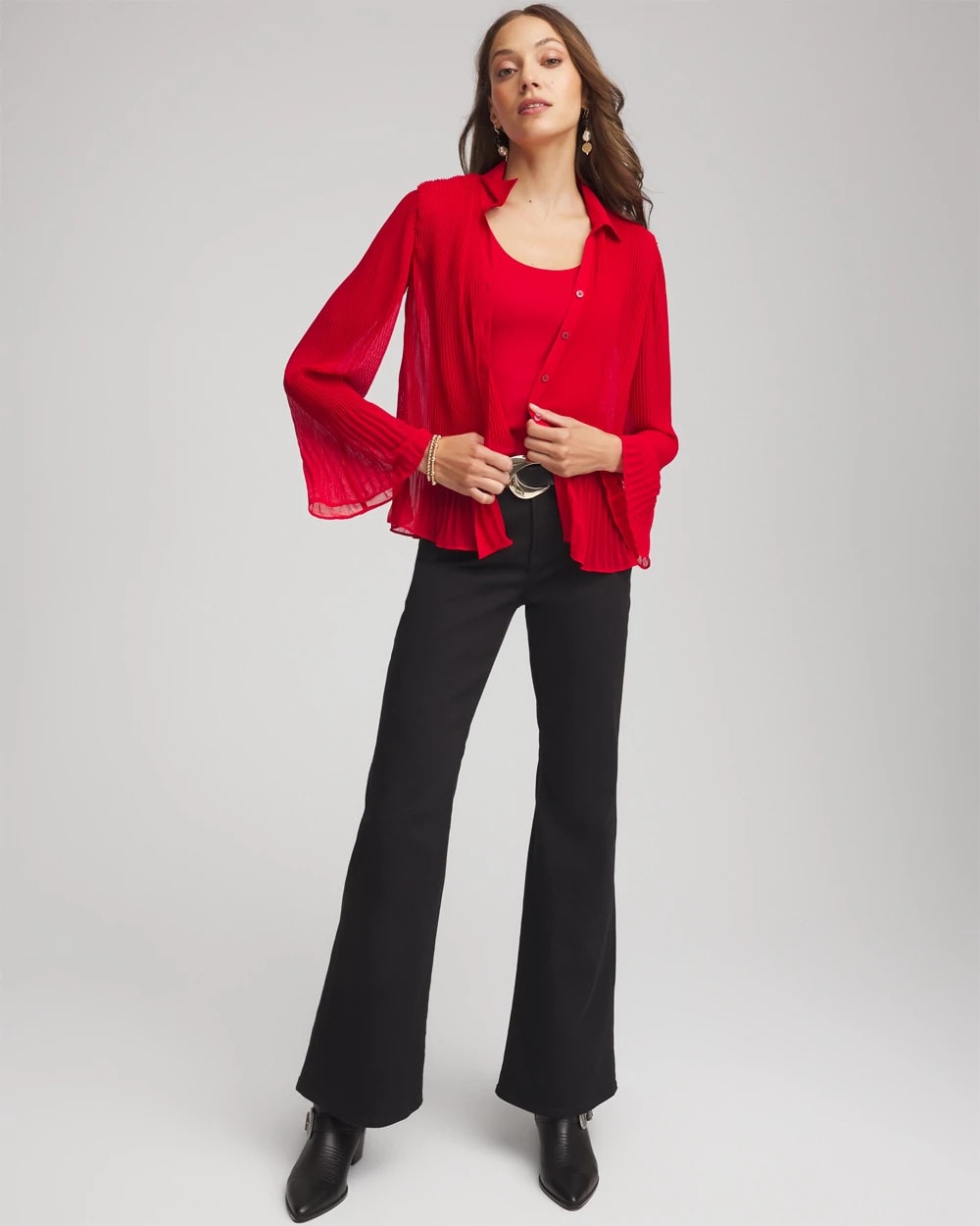 Chico's - Pleated Georgette Blouse