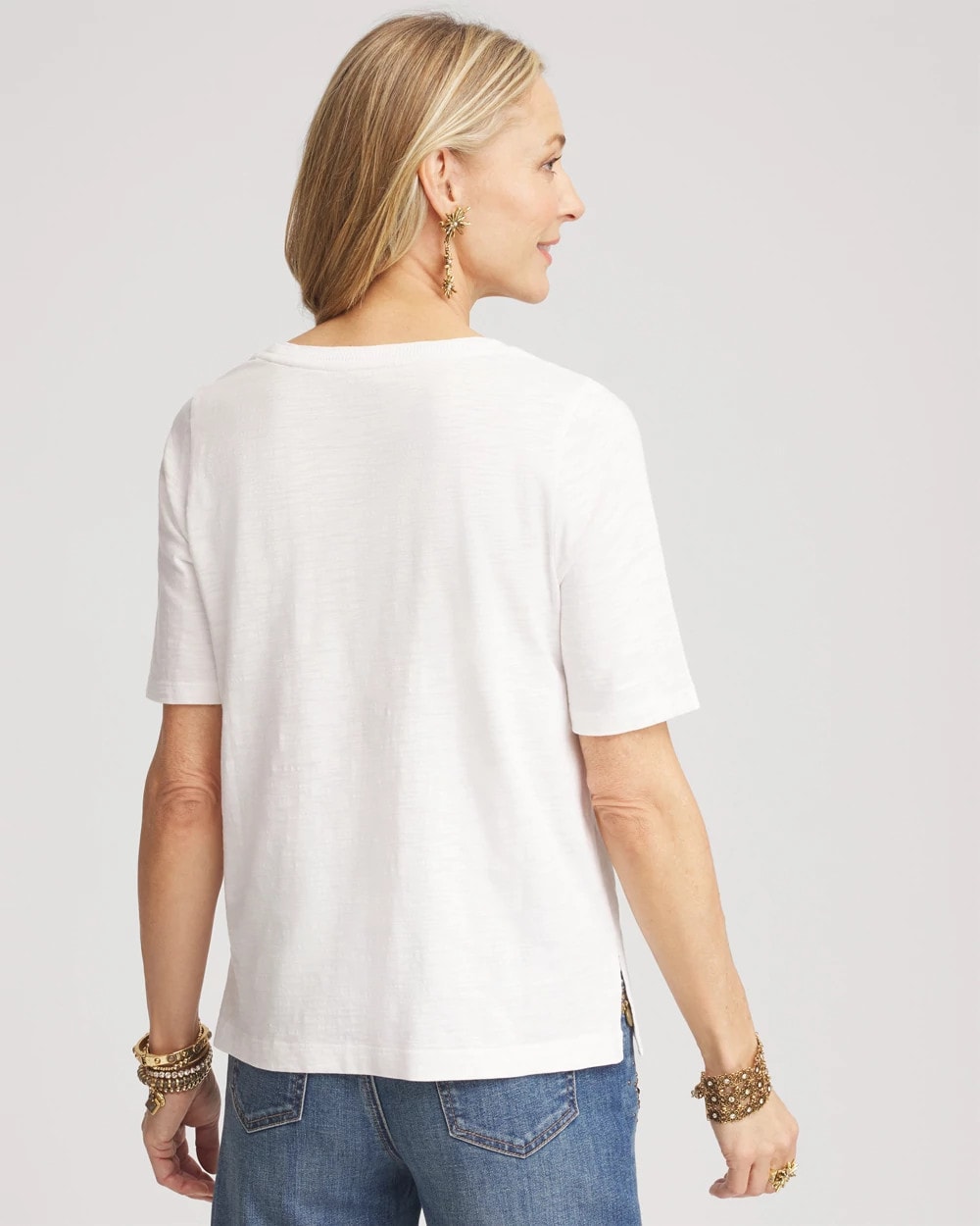 Chico's - Slub Scoop Neck Tee
