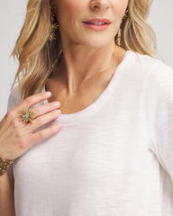 Chico's - Slub Scoop Neck Tee
