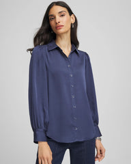 Chico's - Puff Sleeve Satin Blouse