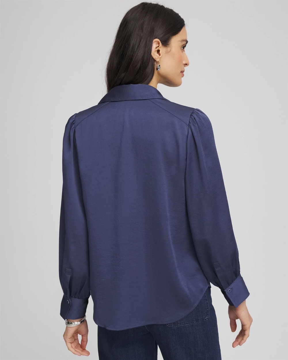 Chico's - Puff Sleeve Satin Blouse