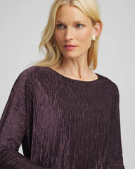 Chico's - Crinkle Velvet Banded-Bottom Top