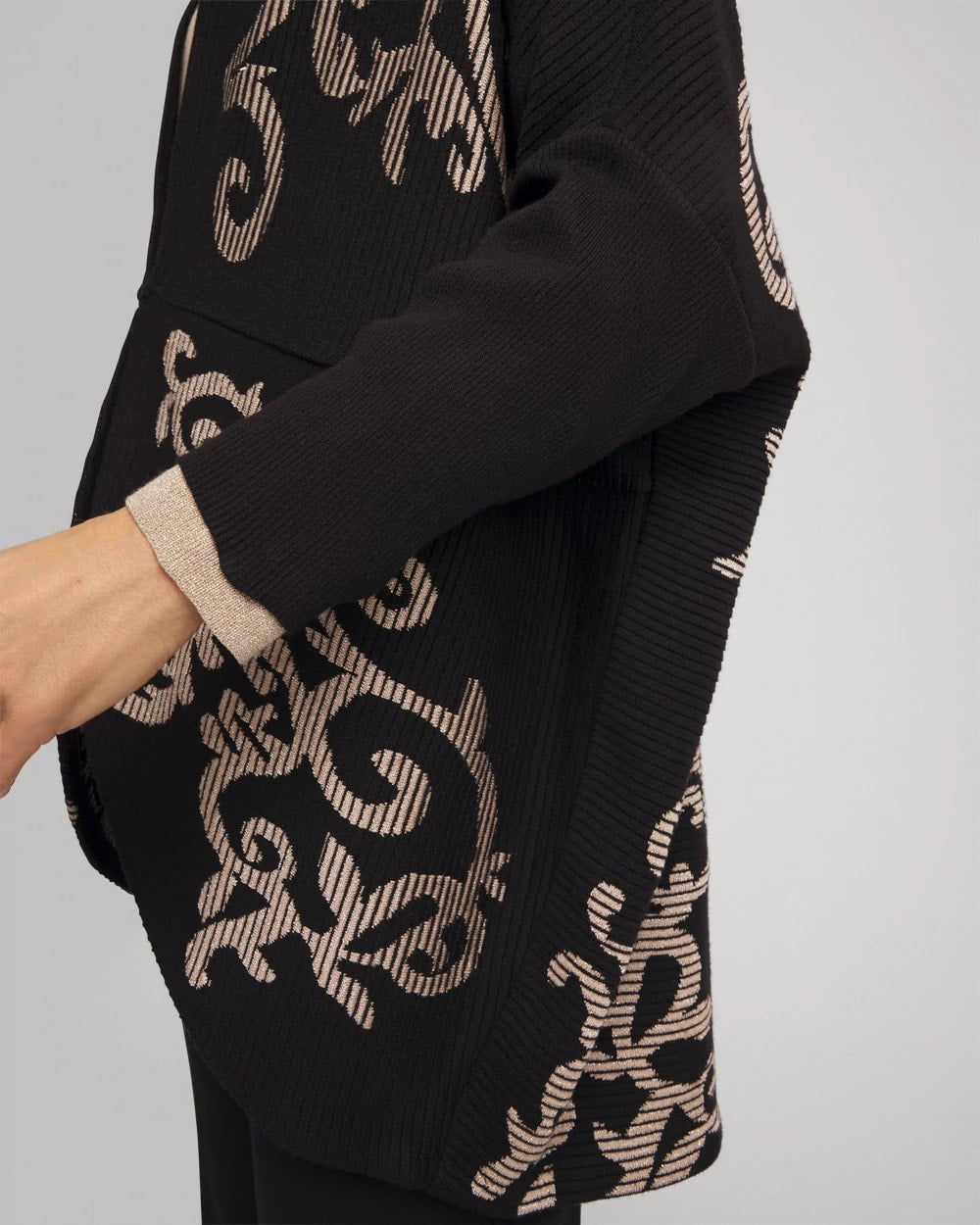Chico's - Ottoman Jacquard Cocoon Cardigan