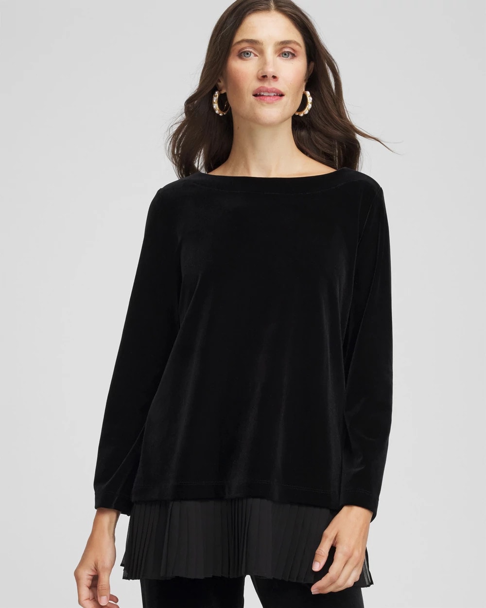 Chico's - Travelers™ Chiffon Hem Velvet Tunic