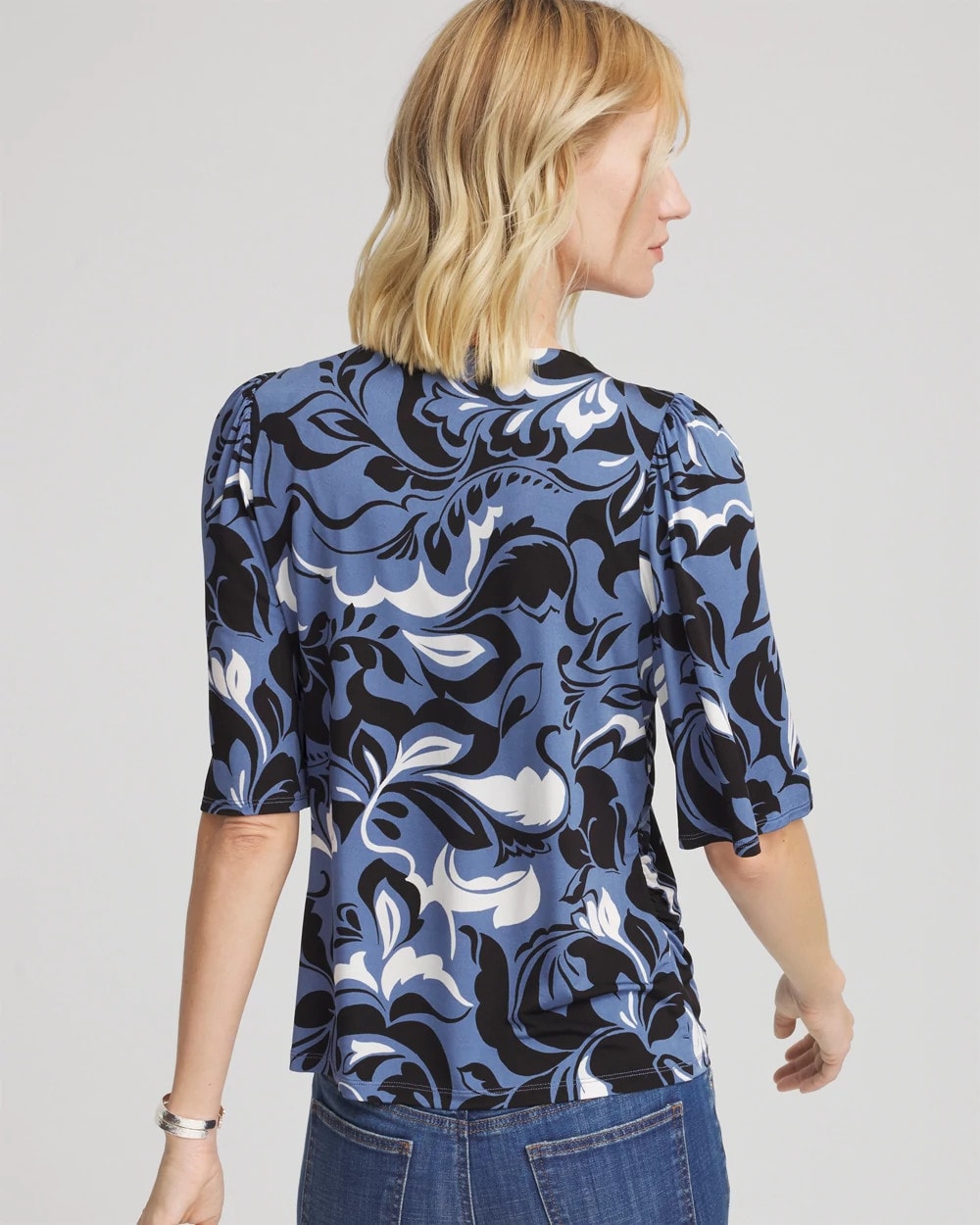 Chico's - Stretch-Knit Flutter-Sleeve Tee