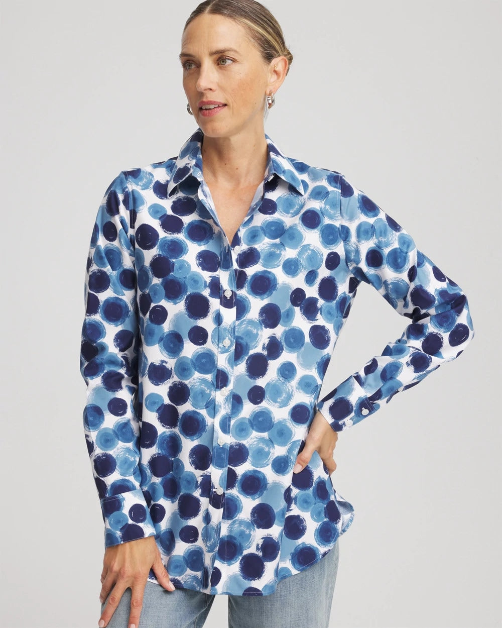 Chico's - No Iron™ Printed Sateen Shirt