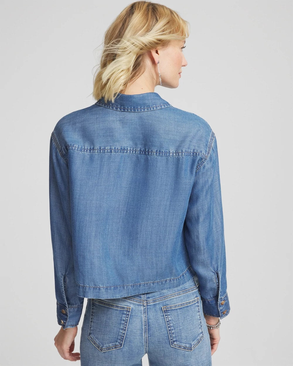 Chico's - Tencel™ Cropped Denim Shirt