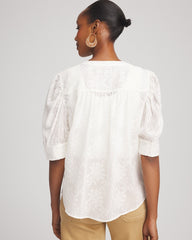 Chico's - Chiffon Puff Sleeve Shirt