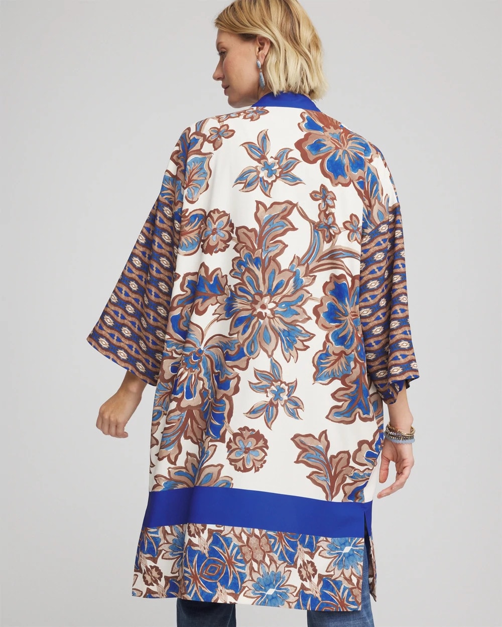 Chico's - Crepe Long Printed Kimono