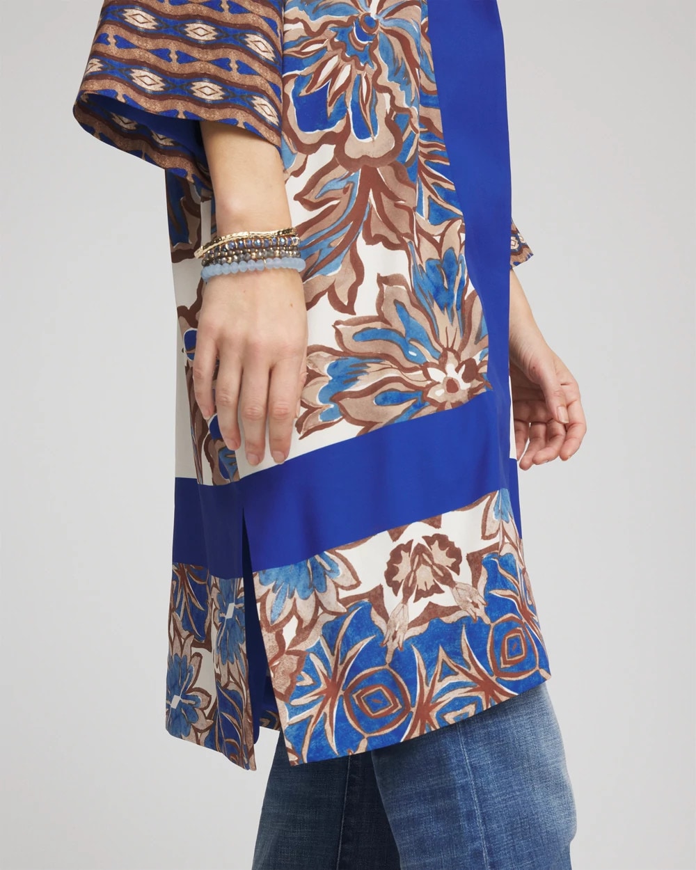 Chico's - Crepe Long Printed Kimono