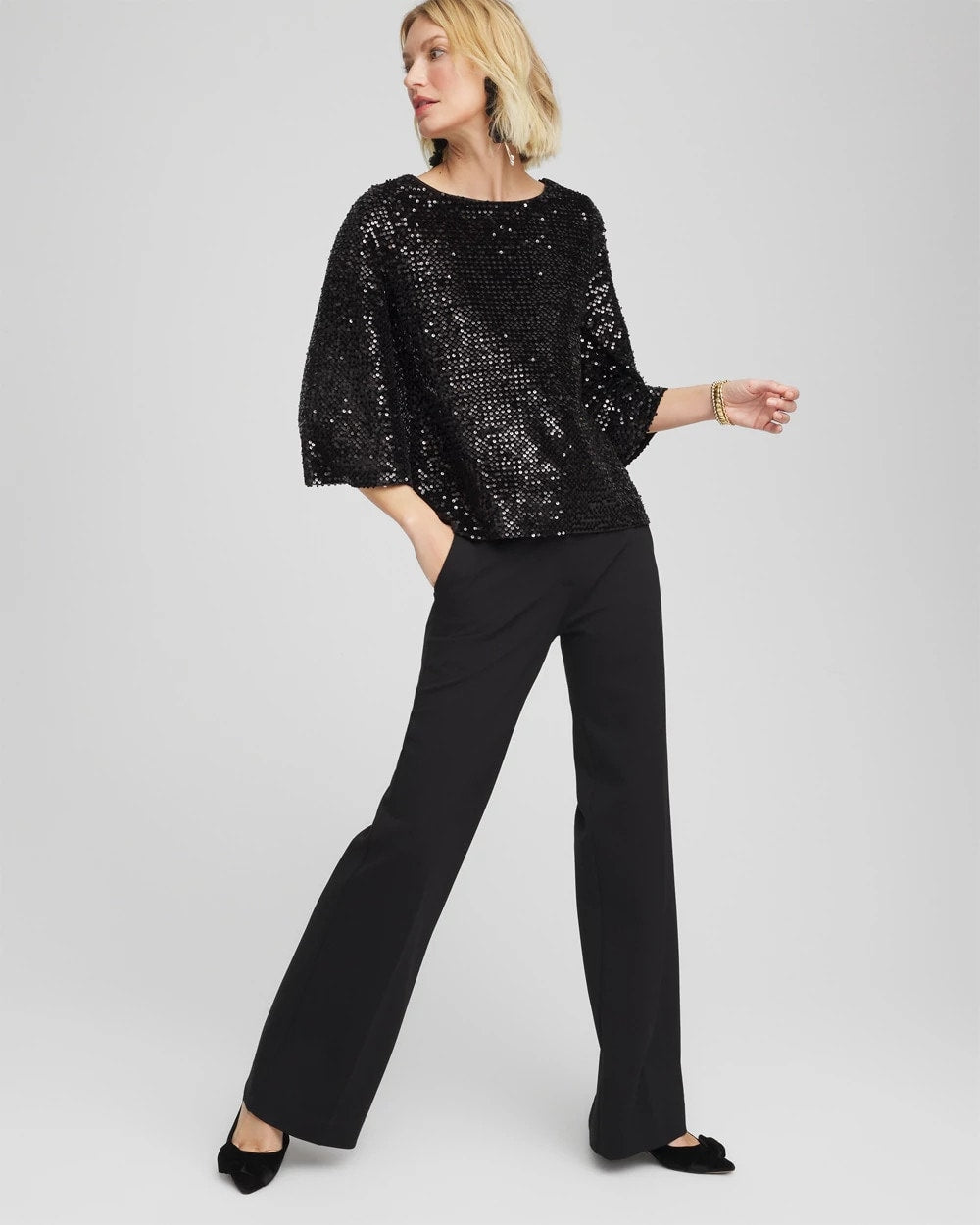 Chico's - Sparkling Sequin Party Tee