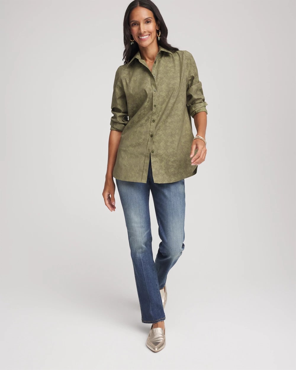 Chico's - No Iron™ Jacquard Shirt