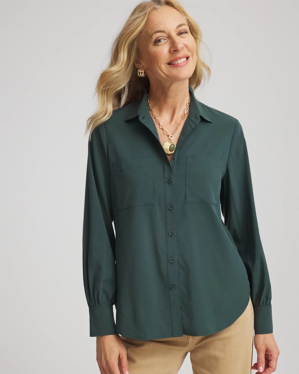 Chico's - Classic-Fit Collared Shirt