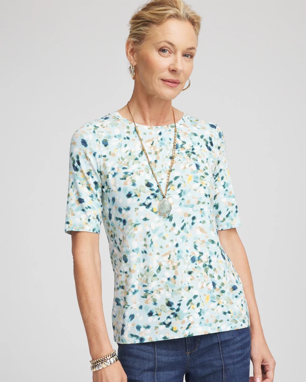 Chico's - Touch of Cool™ Elbow-Sleeve Perfect Tee