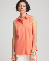Chico's - No Iron™ Sleeveless Sateen-Stretch Shirt