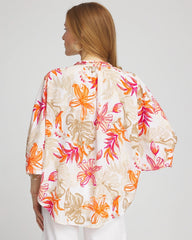 Chico's - Floral Braided Batwing Blouse