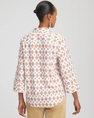 Chico's - No Iron™ Tie-Front Geo-Print Shirt