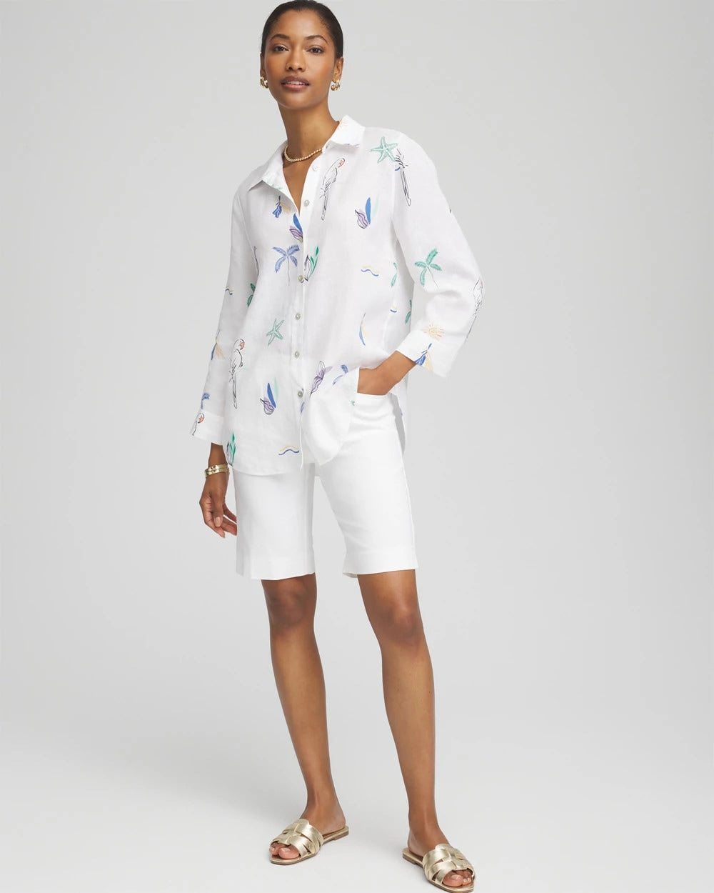 Chico's - No Iron™ Island Linen Shirt
