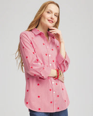 Chico's - No Iron™ Stars & Stripes  Sateen Shirt