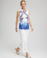 Chico's - No Iron™ Palms Sleeveless Sateen Shirt